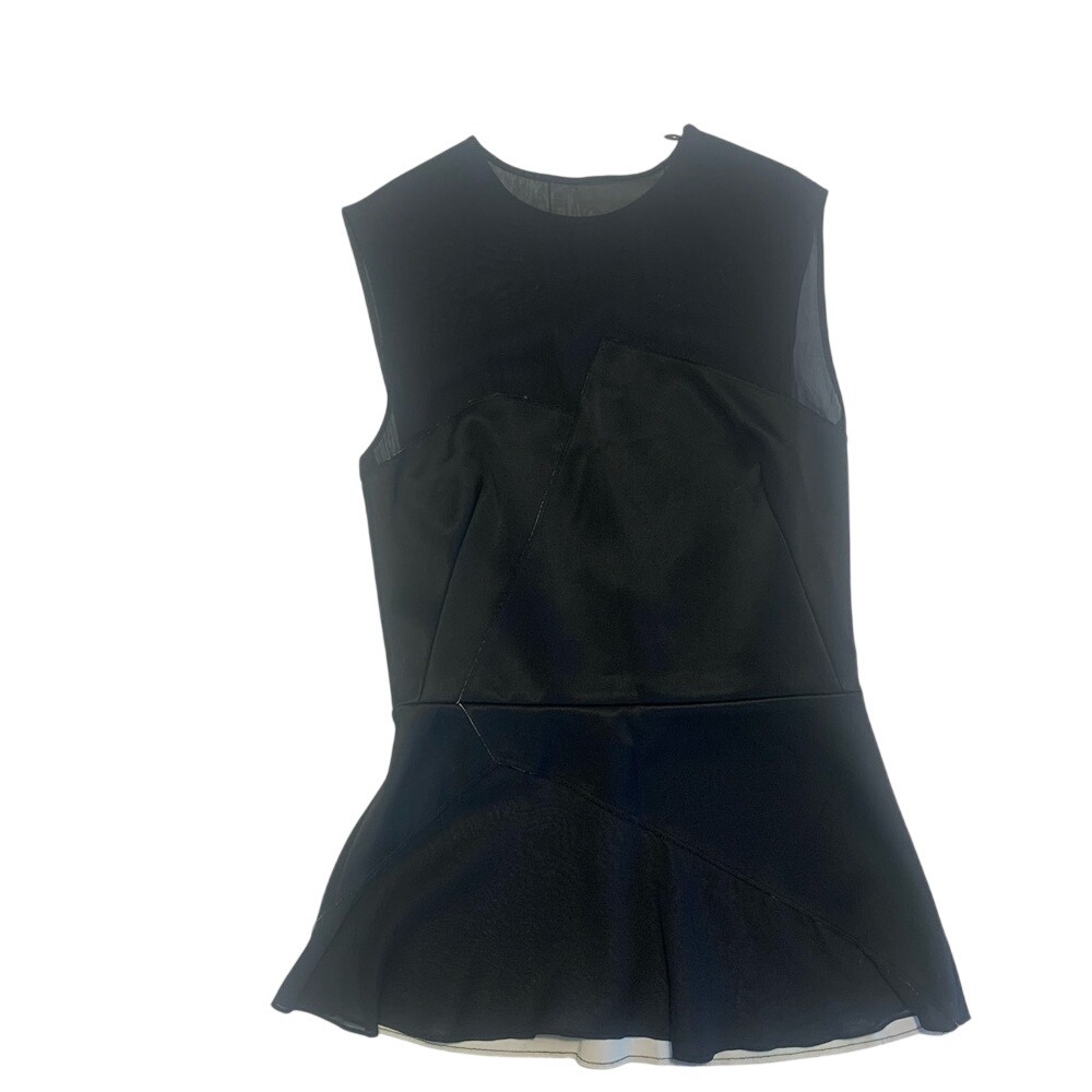 Black‎ Sleeveless Peplum Top